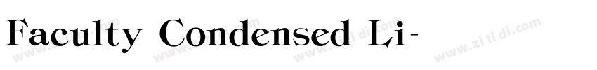 Faculty Condensed Li字体转换